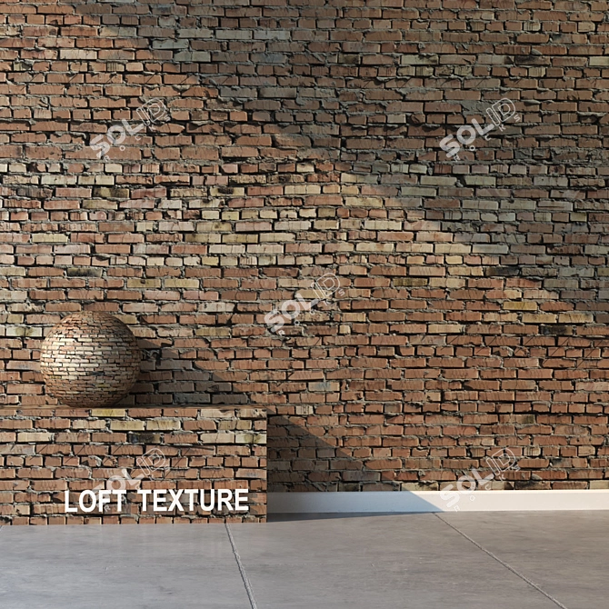 Seamless Brick Texture for 3D Modeling 3D model image 2