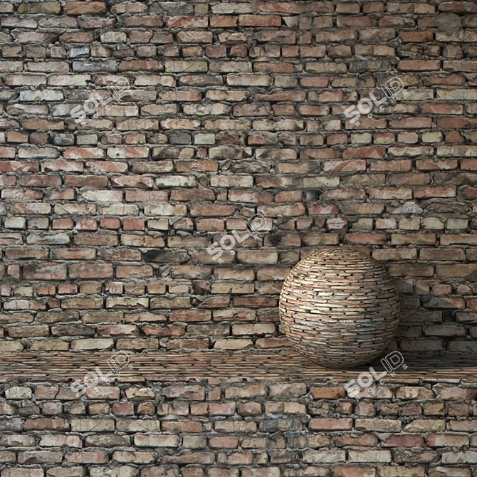 Seamless Brick Texture 4K 3D model image 1