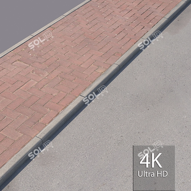 Urban Walk: Premium Sidewalk Package 3D model image 1