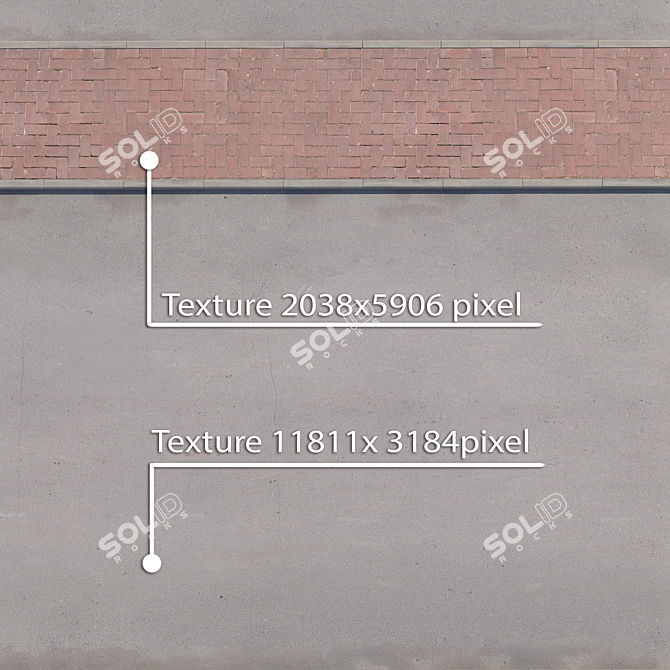 Urban Walk: Premium Sidewalk Package 3D model image 2