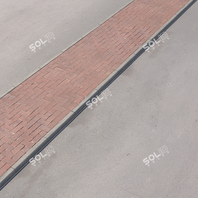 Urban Walk: Premium Sidewalk Package 3D model image 3