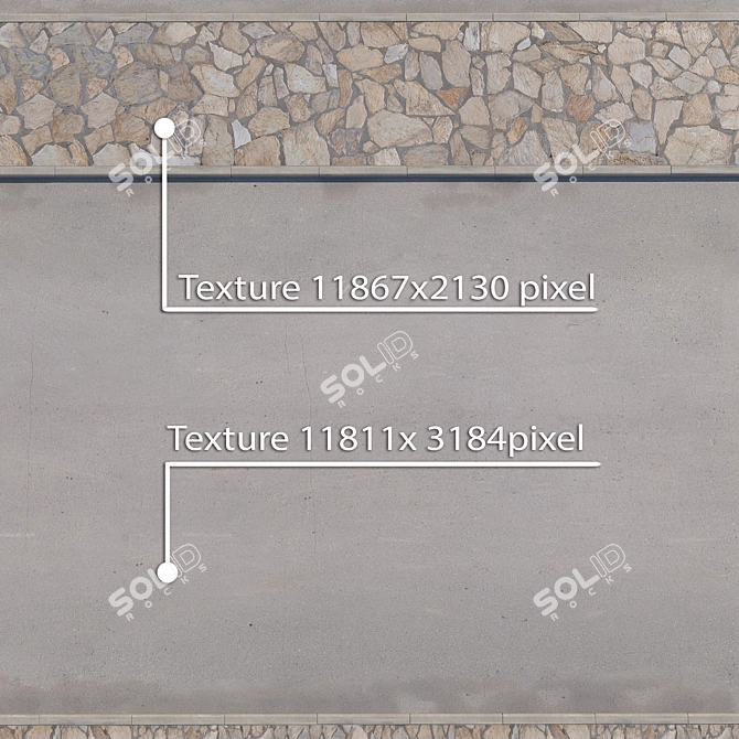 Versatile Sidewalk 9: Plitka, Doroga, Bordyurny Kamen 3D model image 2