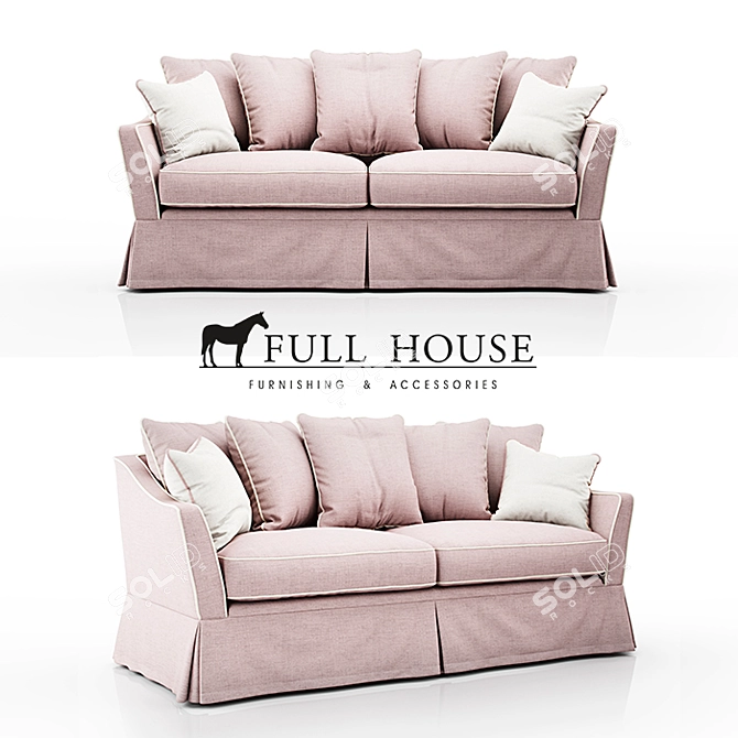 Classic Provance Sofa 3D model image 1