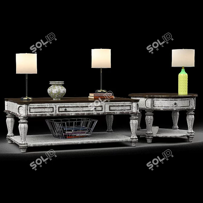 Modern Tavant Coffee Table 3D model image 1