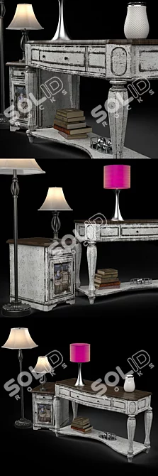 Elegant Tavant Console Table 3D model image 2