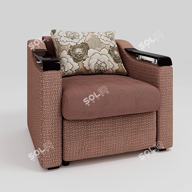 Milan Armchair: Luxury and Comfort 3D model image 1