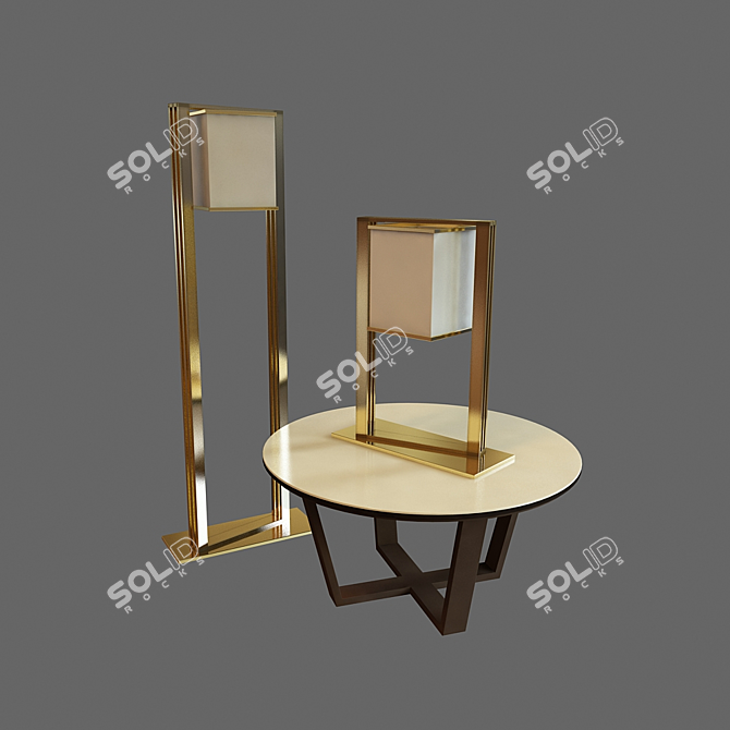 Elegant BIZZOTTO Lamp Set 3D model image 1