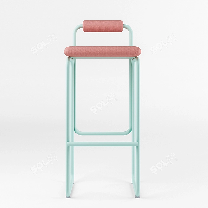 Elegant Flamingo Chair 3D model image 2