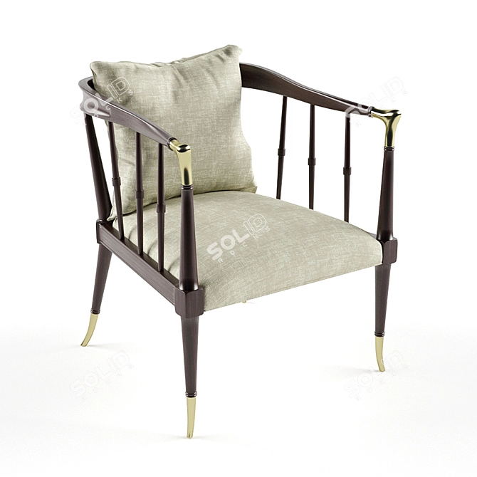 Windsor Style Accent Chair: Caracole Acker 3D model image 1