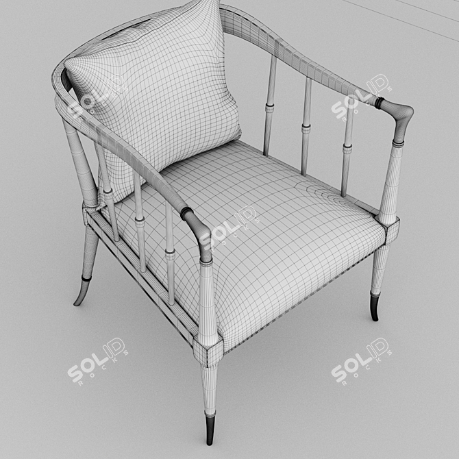 Windsor Style Accent Chair: Caracole Acker 3D model image 3