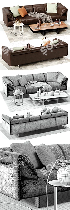 Modern Modloft Essex Sofa - Sleek and Stylish 3D model image 3