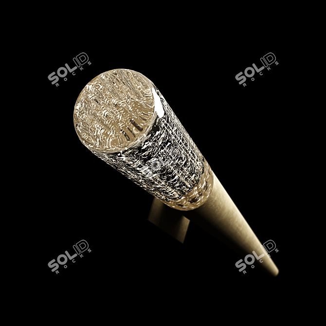 Majestic Aged Brass Scepter 3D model image 2