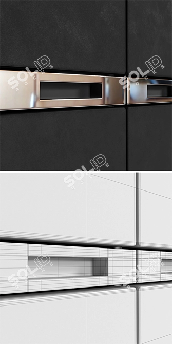 Sleek Poliform Bangkok Cabinet 3D model image 3