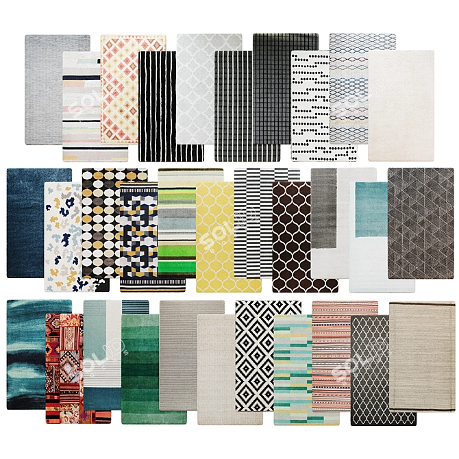 IKEA Rug Collection: 32 Exquisite Designs 3D model image 1