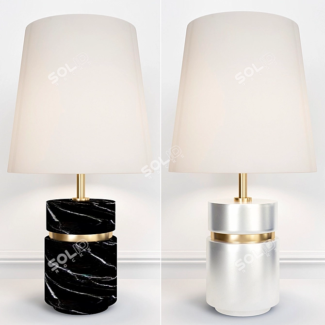 Modern Kara Mann Band Short Table Lamp 3D model image 1