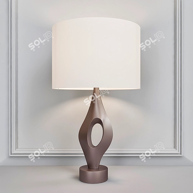 Bronze Pagani Baker Anneau Table Lamp 3D model image 1