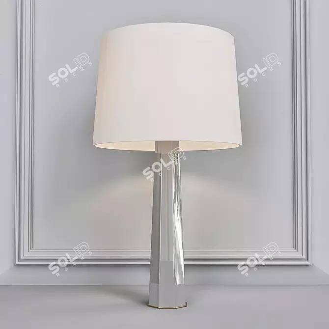 Elegant Baker Facet Table Lamp 3D model image 1