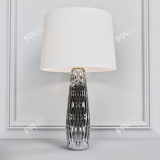 Elegant Baker Diamond Table Lamp 3D model image 1