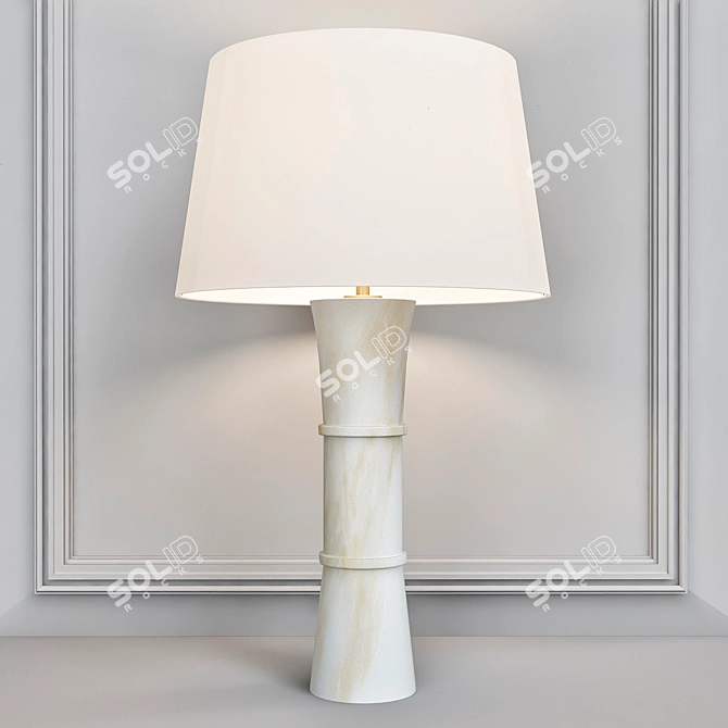 Elegant Bali Table Lamp 3D model image 1