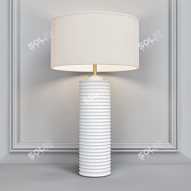 Modern Ribbe Baker Table Lamp 3D model image 1