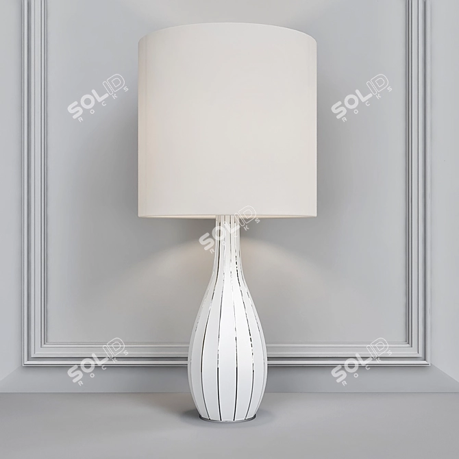 Elegant Swan Line Table Lamp 3D model image 1