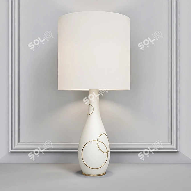 Baker Swan Table Lamp 3D model image 1