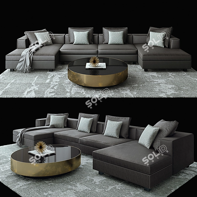 Magnus Restoration Hardware & Moore Coffee Table: Elegant Set for Stylish Homes 3D model image 1