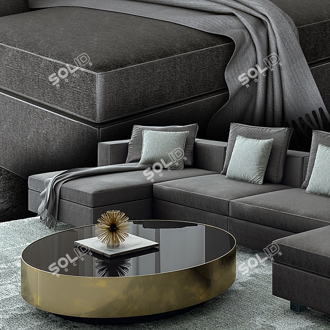 Magnus Restoration Hardware & Moore Coffee Table: Elegant Set for Stylish Homes 3D model image 2