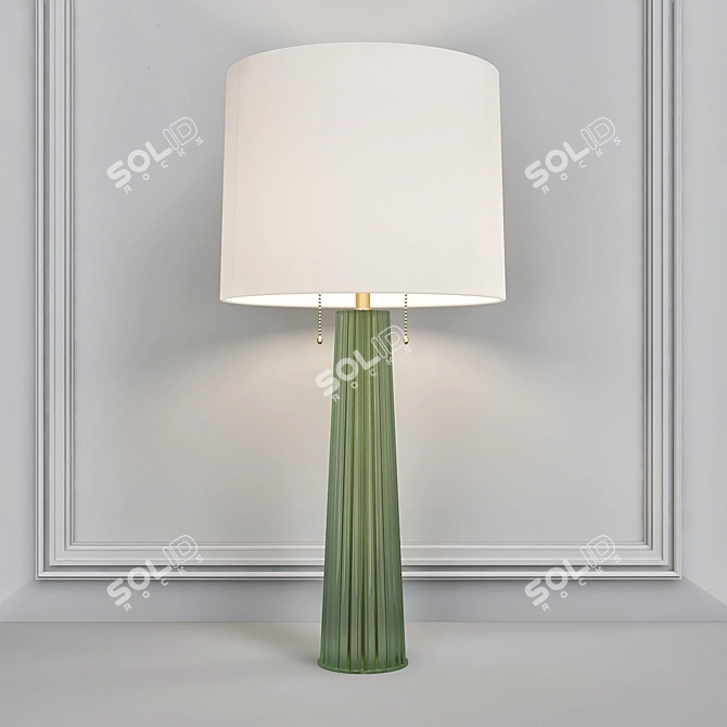 Barbara Barry Pleated Peridot Lamp 3D model image 1