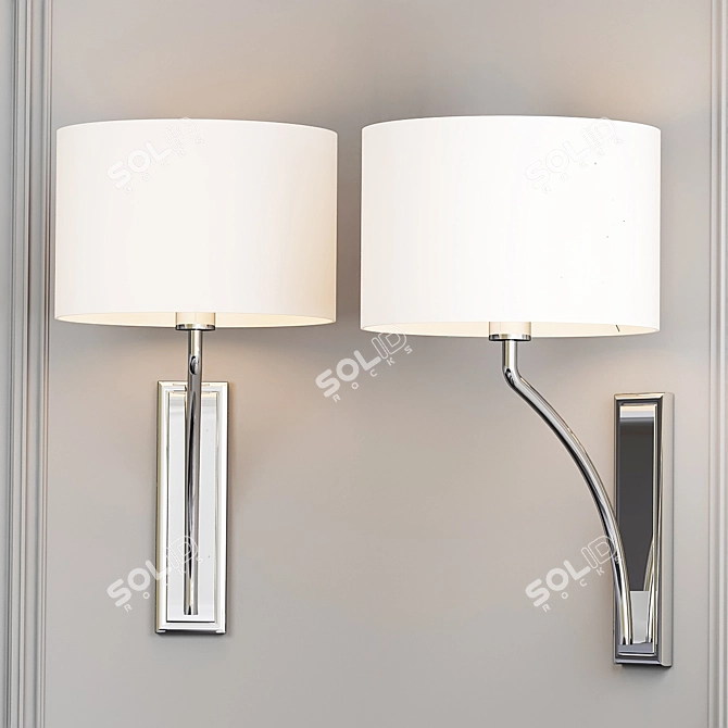 Sleek Heathfield Bathroom Light 3D model image 1