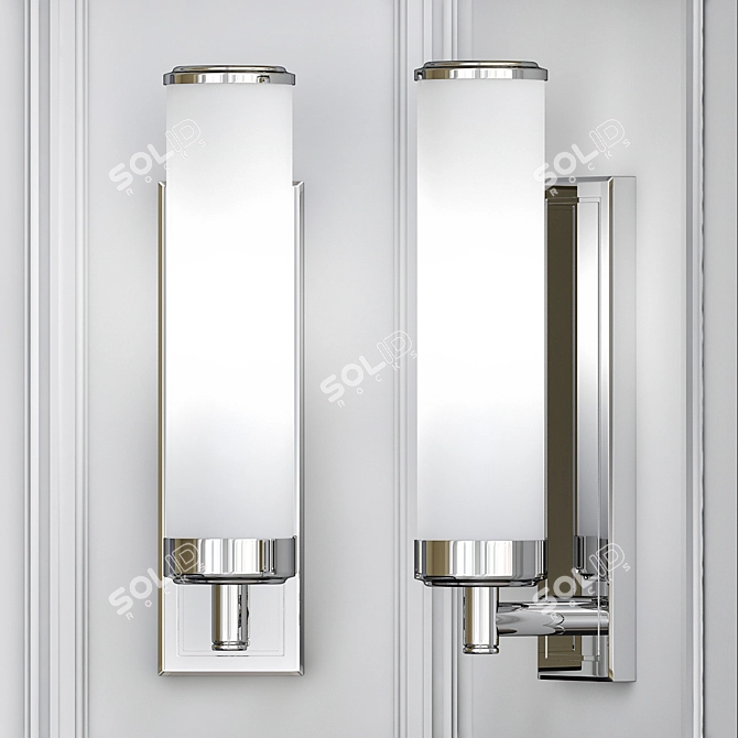 Elegant Henri Bathroom Light 3D model image 1