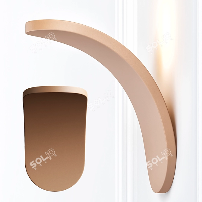 Sleek Modern Wall Lamp 3D model image 1