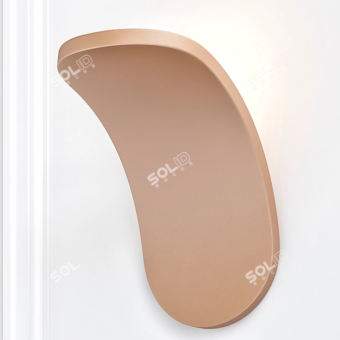 Sleek Modern Wall Lamp 3D model image 2