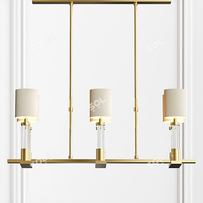 Baker Trianon Ceiling Light: Elegant Illumination for Your Space 3D model image 1