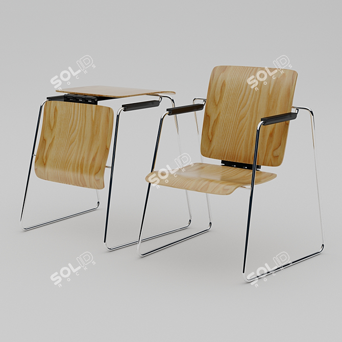 ORT Seattable Chair: Convertible, Innovative, Multifunctional 3D model image 1