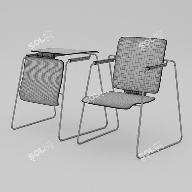 ORT Seattable Chair: Convertible, Innovative, Multifunctional 3D model image 2