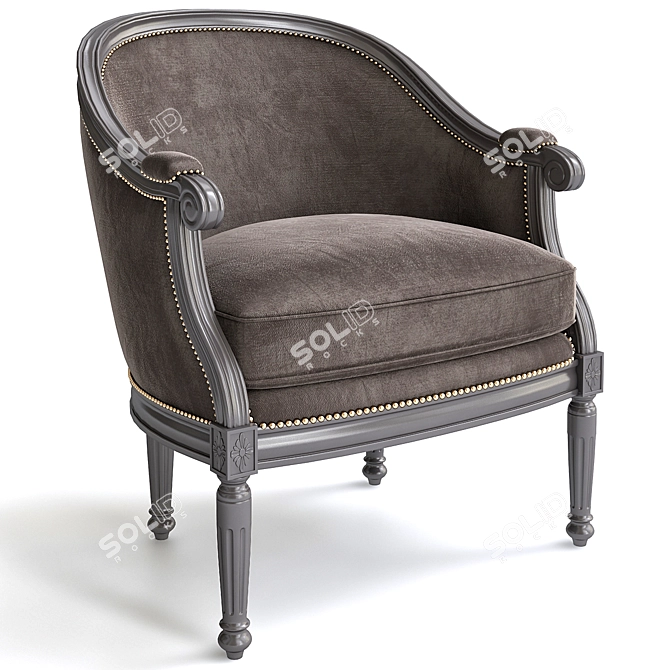 Elegant Caracole Chair: Luxurious Comfort! 3D model image 1