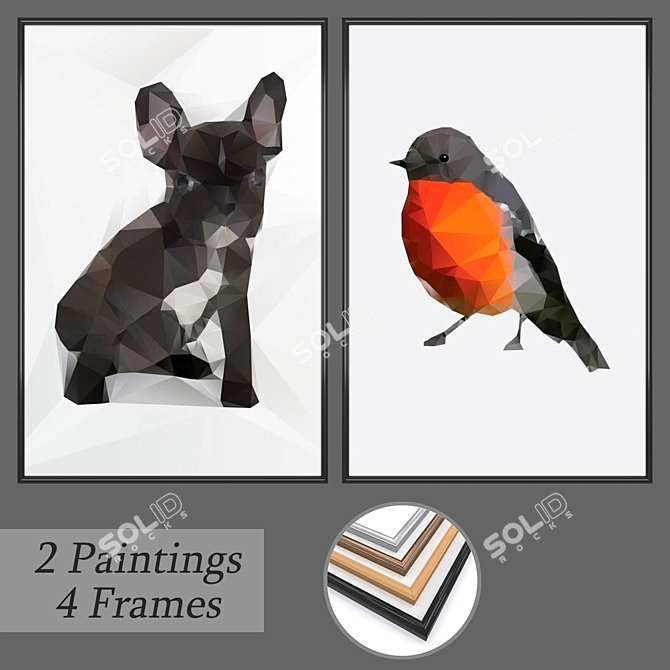 Versatile Wall Painting Set 3D model image 1