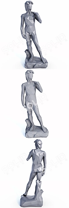 Michelangelo's David - Low Poly Masterpiece 3D model image 3