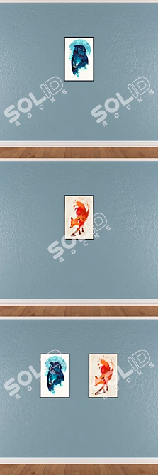 Elegant Wall Art Set No. 211 3D model image 3