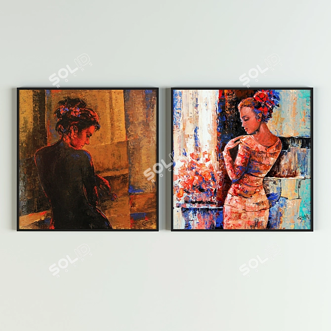 Contemporary Art Collection: Paintings 04 3D model image 1