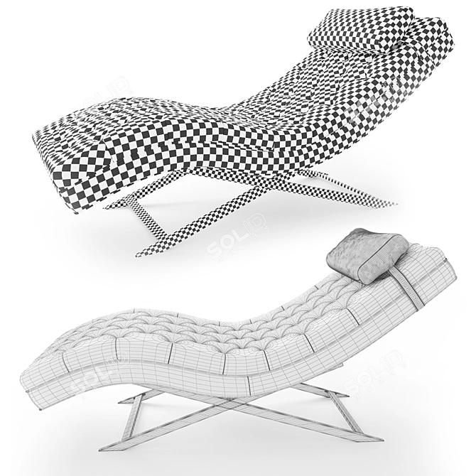 Elegant Safavieh Monroe Chaise 3D model image 3