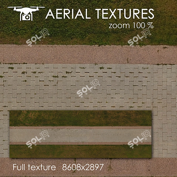 Aerial Sidewalk Texture 3D model image 1