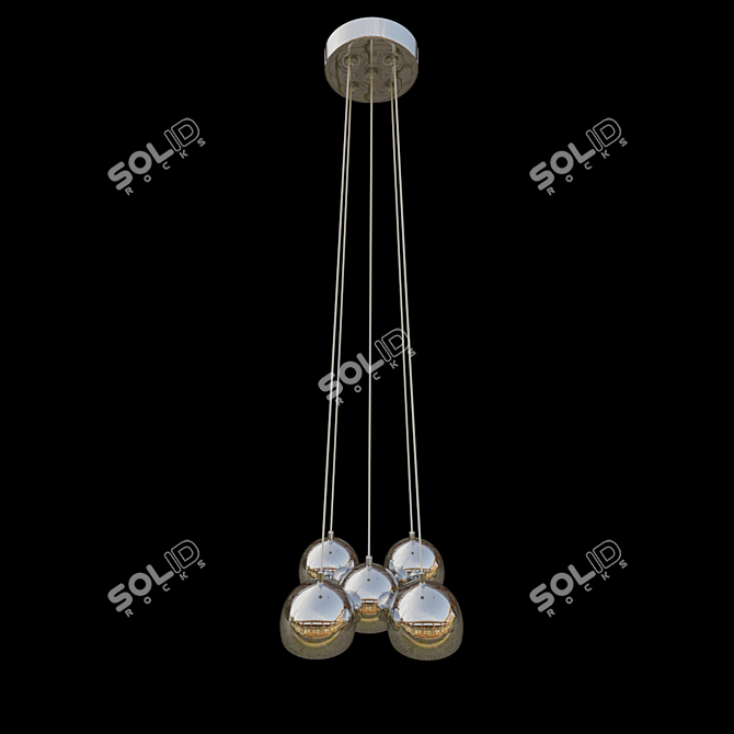 Elegant Poland Chandelier 3D model image 1