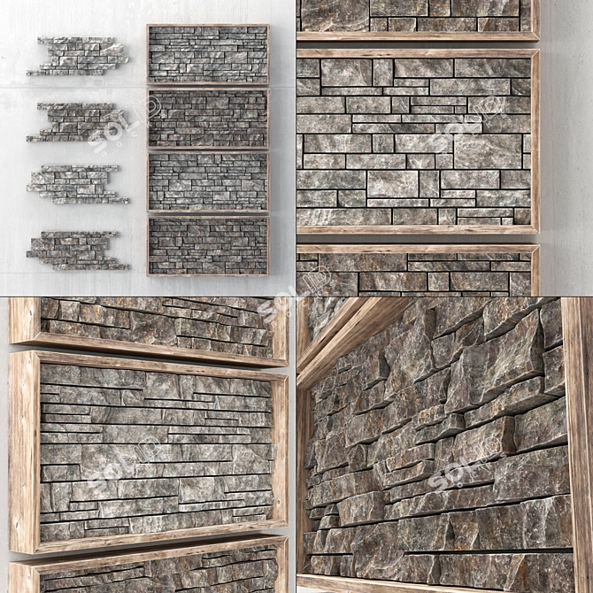 Brick-Panel Décor: Built-In Artistry 3D model image 1