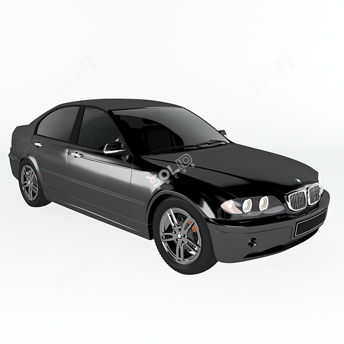 Sleek BMW E46 3 Series 3D model image 3