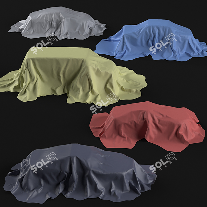 Car-Shaped Cloth Set 3D model image 3