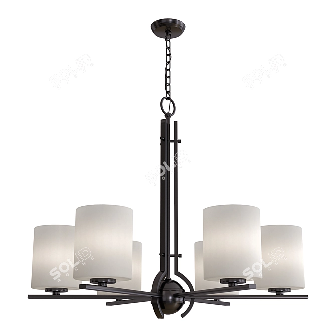 Elegant Crystal Chandelier 3D model image 1