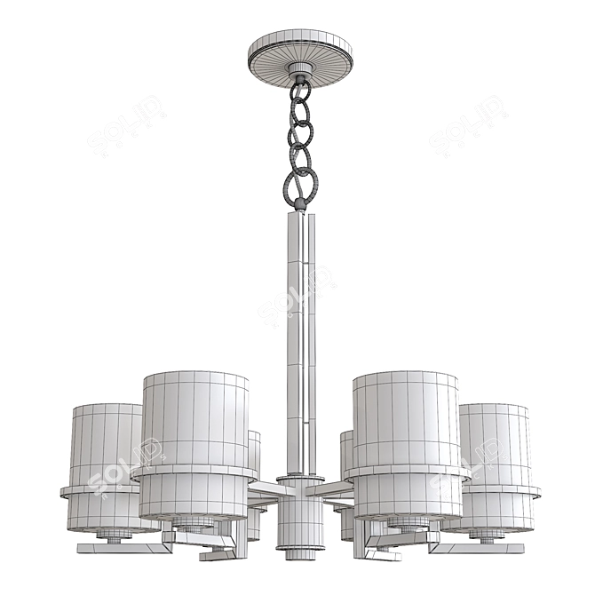 Elegant Forte Chandelier 3D model image 3