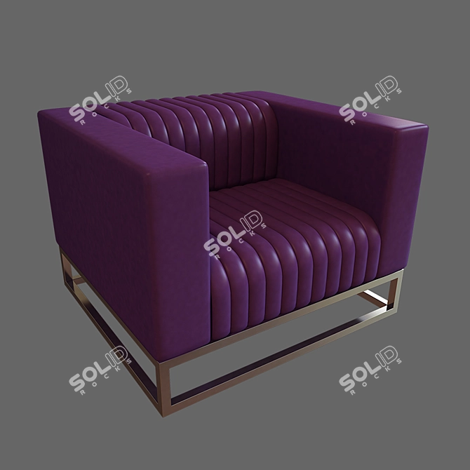 Sleek Office Armchair 3D model image 1